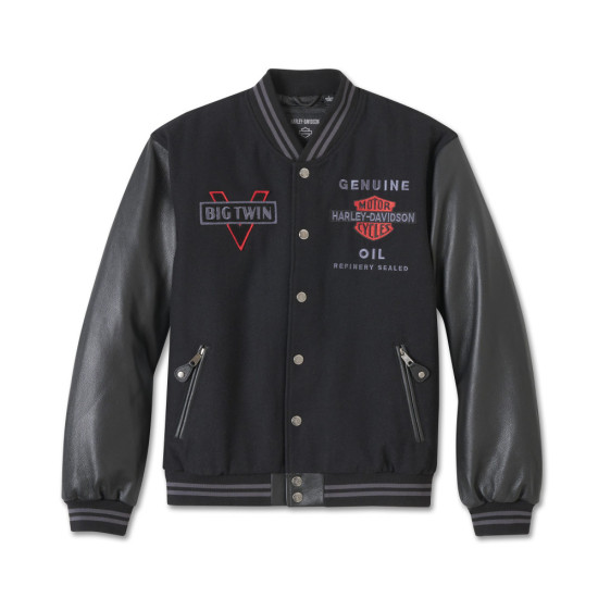 V-Twin Varsity Leather Jacket